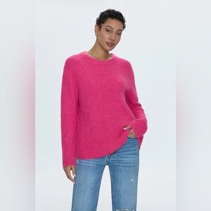 Pistola Ivy Crewneck Alpaca Blend Sweater Hot Pink XS